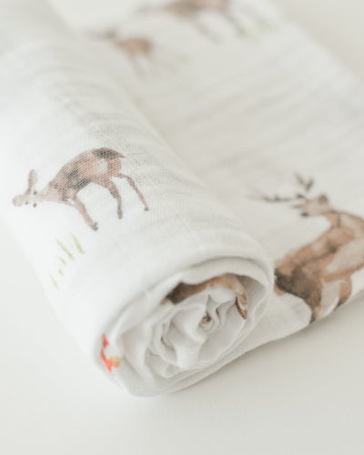 Little Unicorn - Cotton Muslin Baby Swaddle - Oh Deer
