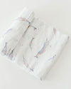 Little Unicorn - Cotton Muslin Baby Swaddle - Narwhal