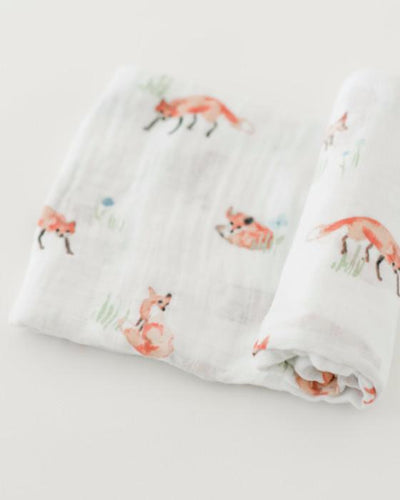 Little Unicorn - Cotton Muslin Baby Swaddle - Fox