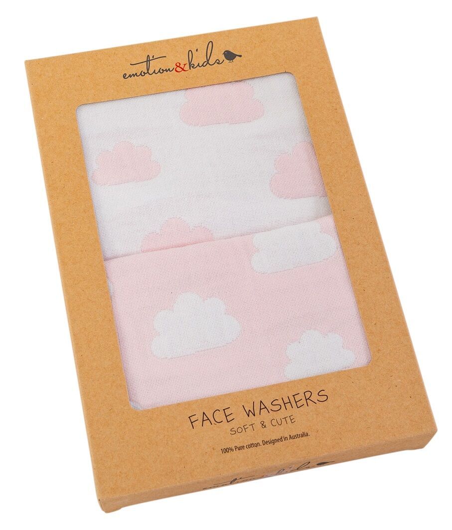 Emotion & Kids - Wash Cloth Set - Pink Cloud