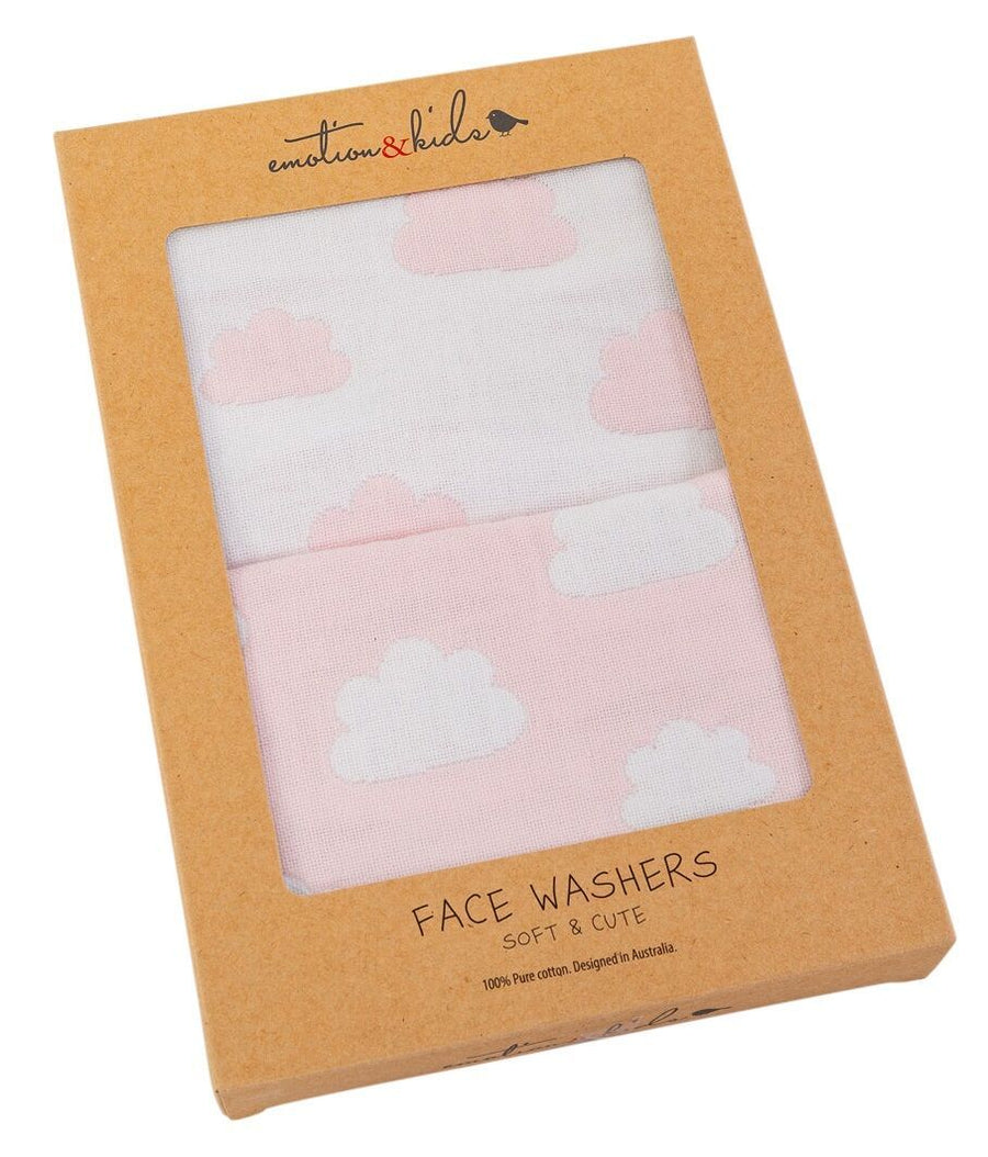 Emotion & Kids - Wash Cloth Set - Pink Cloud
