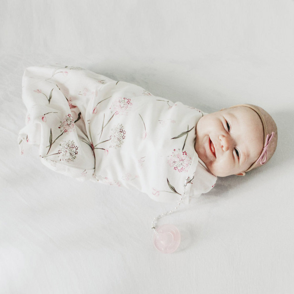 Embe - Baby Swaddle 2-Way Starter Swaddle - Clustered Flowers
