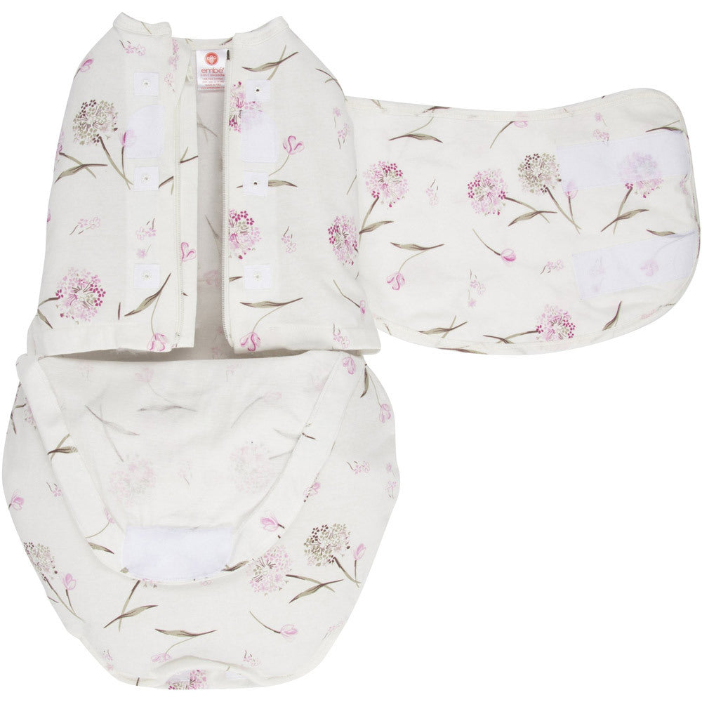 Embe - Baby Swaddle 2-Way Starter Swaddle - Clustered Flowers