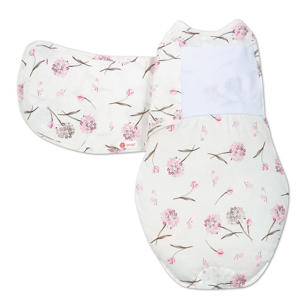 Embe - Baby Swaddle 2-Way Starter Swaddle - Clustered Flowers