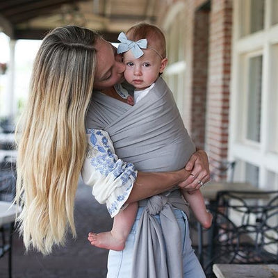 Boba Stretchy Wrap - Grey Bamboo - Stretchy Wrap - Boba - Afterpay - Zippay Carry Them Close