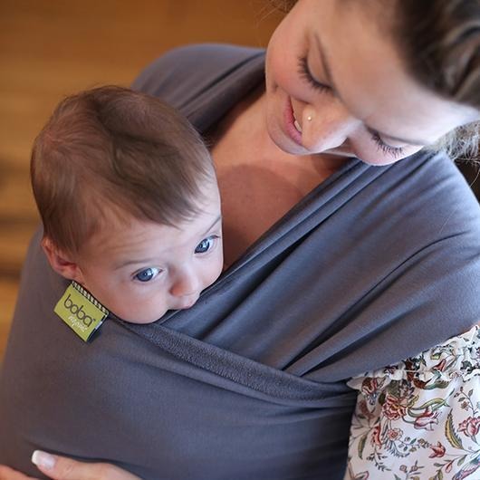 Boba Stretchy Wrap - Dark Grey Organic - Stretchy Wrap - Boba - Afterpay - Zippay Carry Them Close
