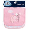 Bibs Applique - Pink Elephant (2 Pk) - Clothing - Big Softies - Afterpay - Zippay Carry Them Close