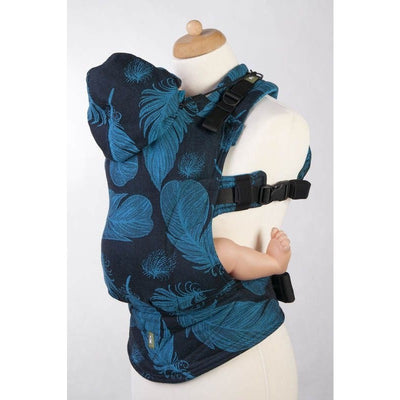 Lenny Lamb Ergonomic Carrier (BABY) - Feathers Turquoise & Black - Second Generation., , Baby Carrier, Lenny Lamb, Carry Them Close  - 9