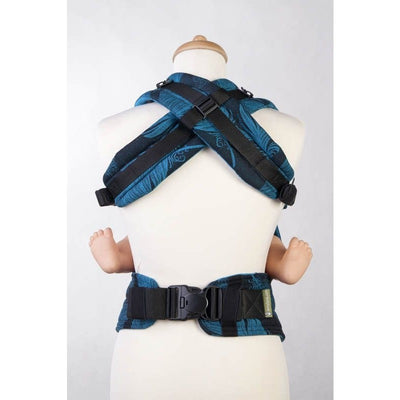 Lenny Lamb Ergonomic Carrier (BABY) - Feathers Turquoise & Black - Second Generation., , Baby Carrier, Lenny Lamb, Carry Them Close  - 7