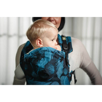 Lenny Lamb Ergonomic Carrier (BABY) - Feathers Turquoise & Black - Second Generation., , Baby Carrier, Lenny Lamb, Carry Them Close  - 5