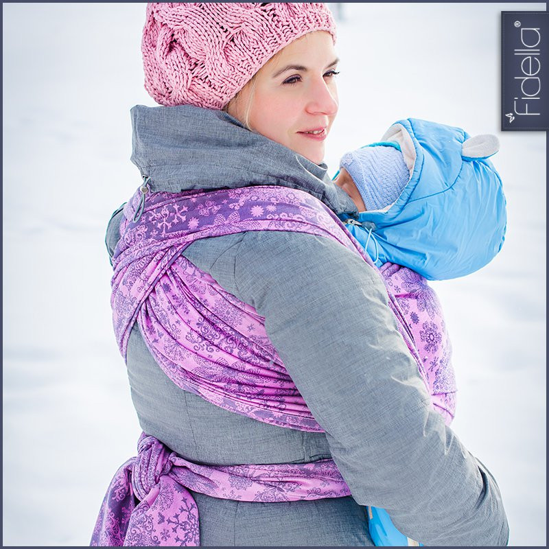 Fidella Woven Wrap - Iced Butterfly -violet - Woven Wrap - Fidella - Afterpay - Zippay Carry Them Close