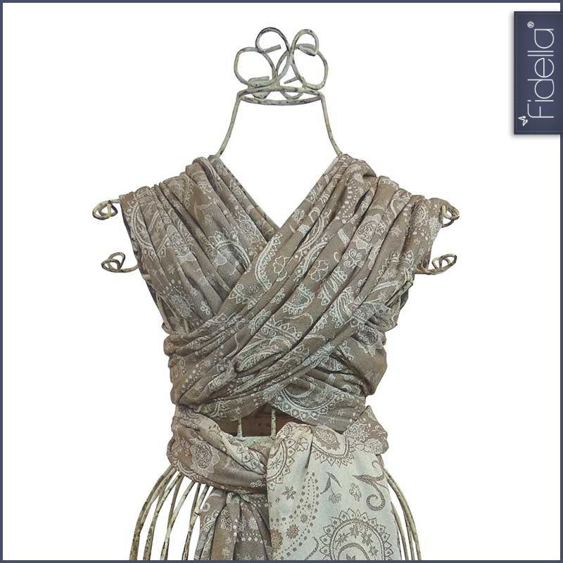 Fidella Woven Wrap - Persian Paisley toffee - Woven Wrap - Fidella - Afterpay - Zippay Carry Them Close