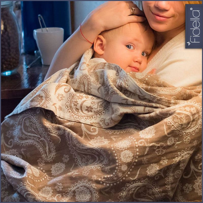Fidella Ring Sling - Persian Paisley toffee - Ring Sling - Fidella - Afterpay - Zippay Carry Them Close