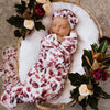 Snuggle Hunny Kids - Jersey Baby Wrap Swaddle & Topknot (Set) - Fleur