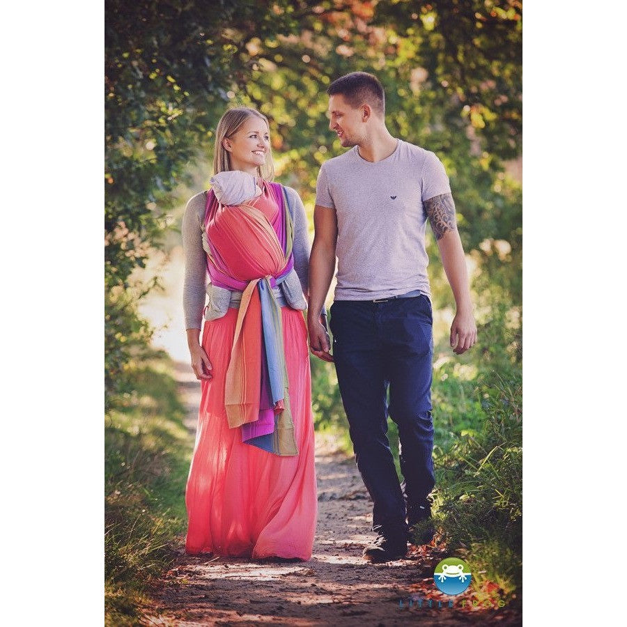 Little Frog Woven Wrap - Fuchsia Agat, , Woven Wrap, Little Frog, Carry Them Close  - 3