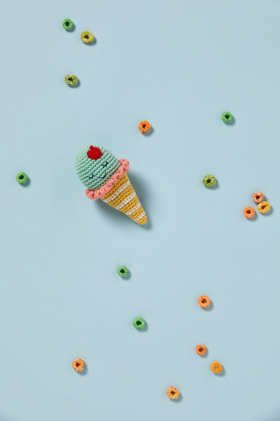 Weegoamigo - Crochet Rattle - Icecream