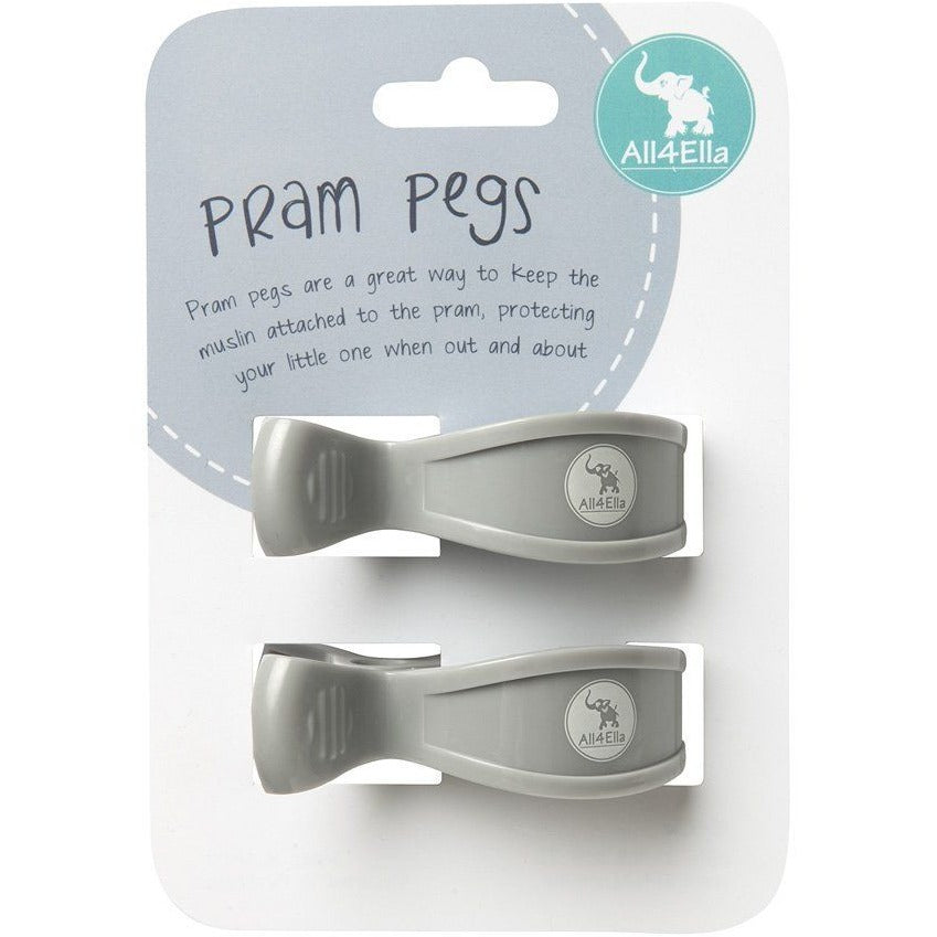 All4Ella Pram Pegs (2set) - Grey - Accessories - All4Ella - Afterpay - Zippay Carry Them Close
