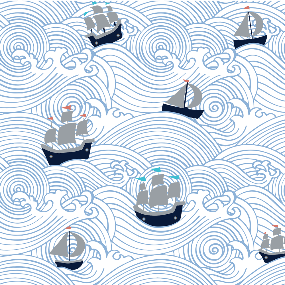 Bebe Au Lait - Muslin Snuggle Blanket - High Seas & Moby