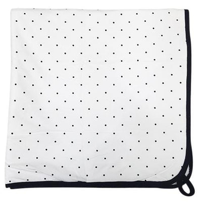 Little Turtle Baby - Hooded Towel - White with Black Dots