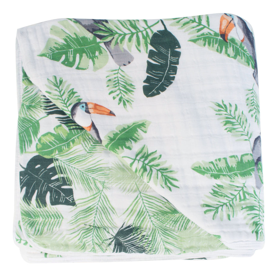 Bebe Au Lait - Muslin Snuggle Blanket - Rio & Palm
