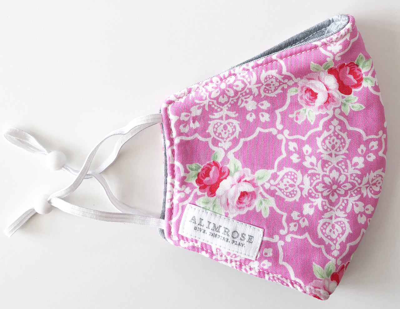 Alimrose - Face Mask - 3 layer Cotton - Pink 4 (Adult)