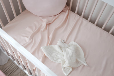 Mulberry Threads - Organic Bamboo Cot Sheets - Blush