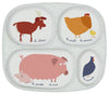 Petit Jour - 4 Compartment Serving Plate - Farm Yard