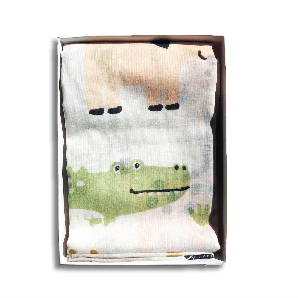 Di Lusso Living - Muslin Baby Swaddle Wrap - Jungle Safari