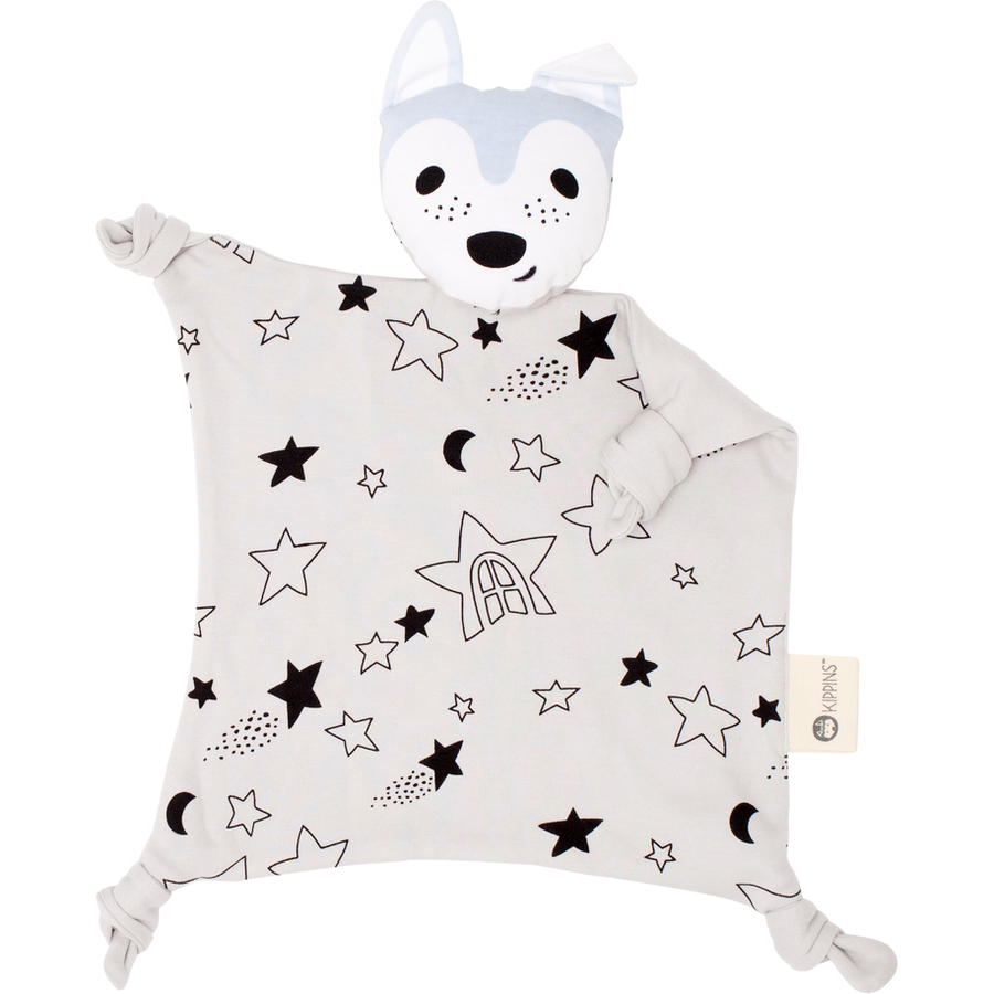Kippins - Organic Cuddle Blanket Comforter - Wolfie - Security Blanket - Kippins - Afterpay - Zippay Carry Them Close