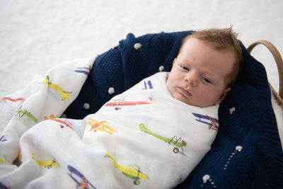 Kute Cuddles - Organic Bamboo Muslin Swaddle - Emerson