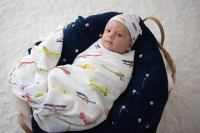 Kute Cuddles - Organic Bamboo Muslin Swaddle - Emerson