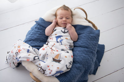 Kute Cuddles - Organic Bamboo Muslin Swaddle - Crew