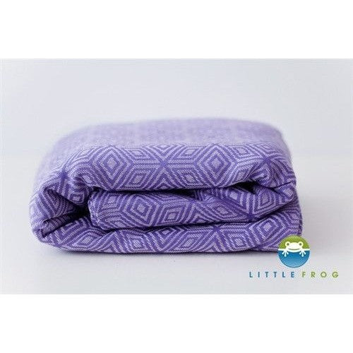 Little Frog Woven Wrap - Jacquard Lavender Cube, , Woven Wrap, Little Frog, Carry Them Close 
