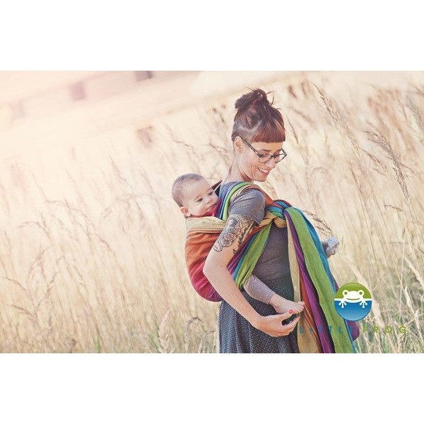 Little Frog Woven Wrap - Linen Agate Choco - Woven Wrap - Little Frog - Afterpay - Zippay Carry Them Close