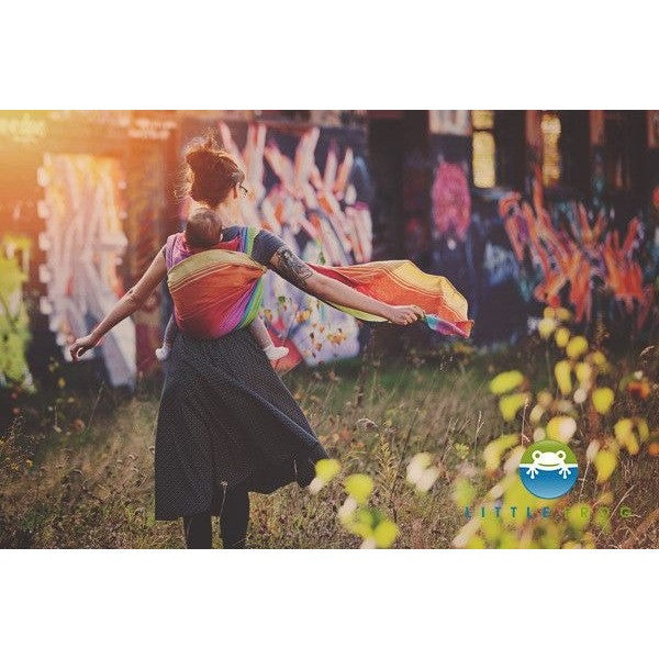 Little Frog Woven Wrap - Linen Agate Choco - Woven Wrap - Little Frog - Afterpay - Zippay Carry Them Close