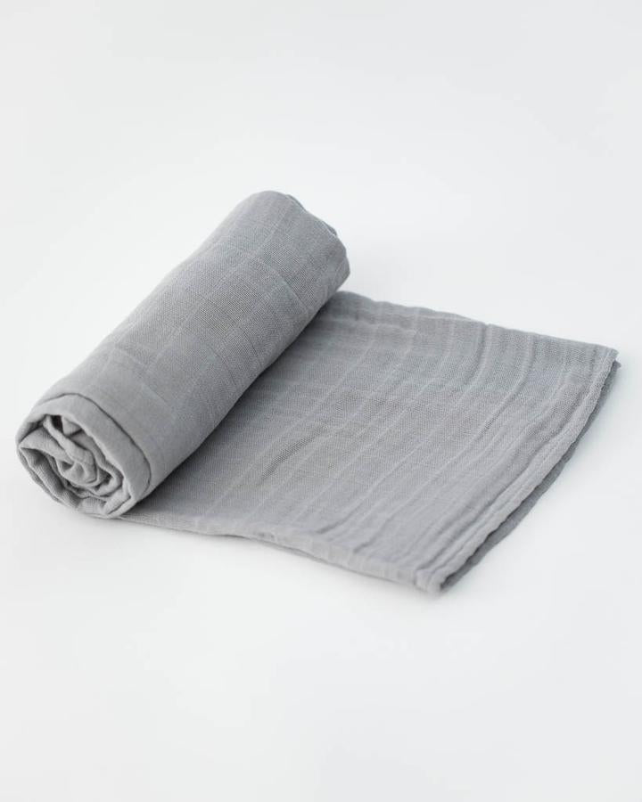 Little Unicorn - Cotton Muslin Baby Swaddle - Nickel