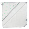 Little Turtle Baby - Hooded Towel - Mint & Grey Spots