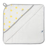 Little Turtle Baby - Hooded Towel - Yellow & Grey Spots