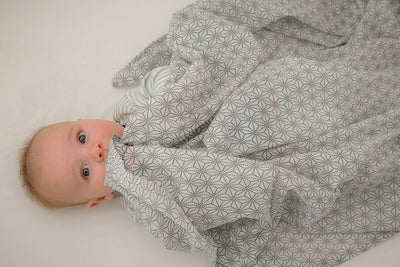 Emotion & Kids - Muslin Swaddle Wrap - Black & White Geometric