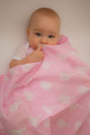 Emotion & Kids - Muslin Swaddle Wrap - Pink Birds