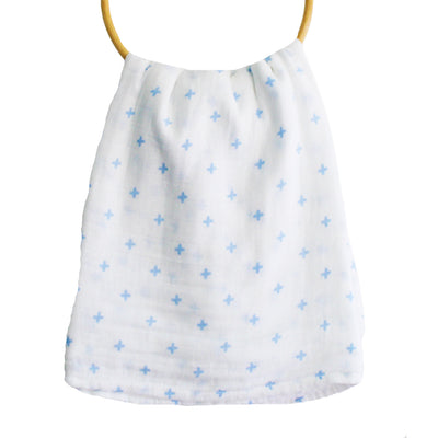 Alimrose Muslin Swaddle - Crosses Blue