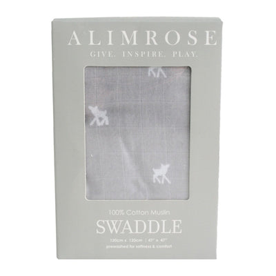 Alimrose Muslin Swaddle - Deer Grey