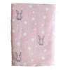 Alimrose Muslin Swaddle - Bunny Star Pink