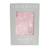 Alimrose Muslin Swaddle - Bunny Star Pink