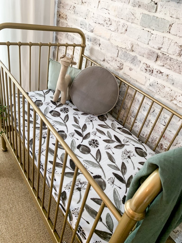 Pop Ya Tot - Cotton Muslin Cot Sheet - In The Meadow