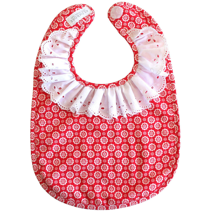 Alimrose - Ruffle Collar Bib Red
