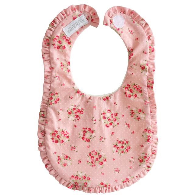 Alimrose - Ruffle Edge Bib Pink Floral