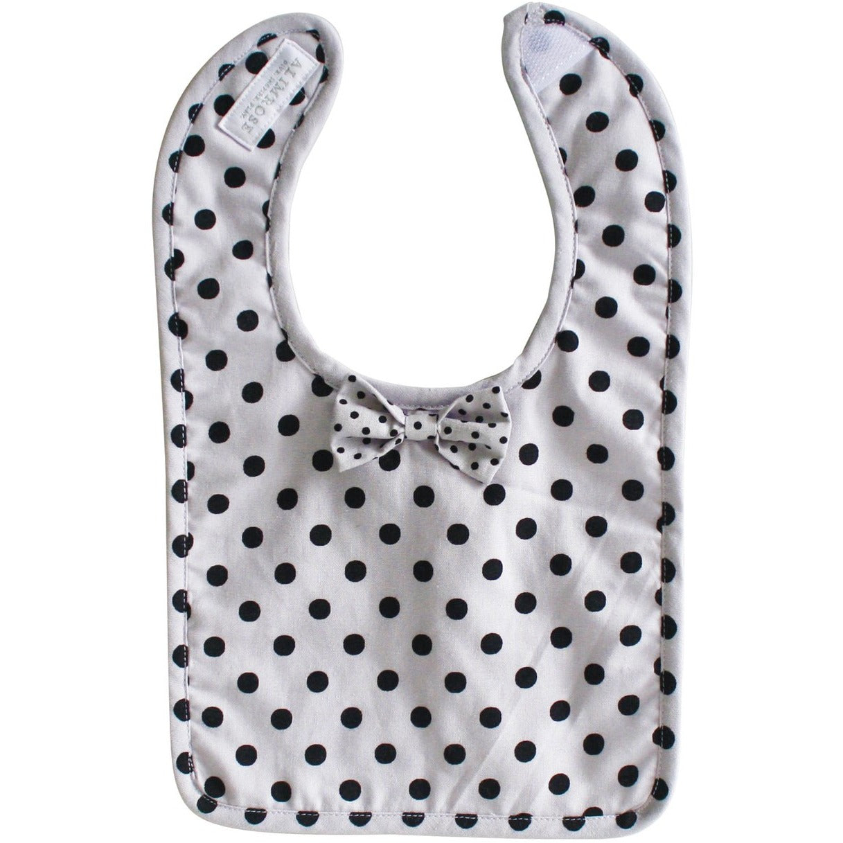 Alimrose - Bow Tie Bib Grey Black Polka - Clothing - Alimrose - Afterpay - Zippay Carry Them Close