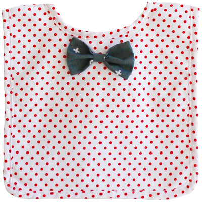 Alimrose - Bow Tie Bib Grey Red - Clothing - Alimrose - Afterpay - Zippay Carry Them Close