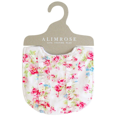 Alimrose - Double Ruffle White Floral Bib - Clothing - Alimrose - Afterpay - Zippay Carry Them Close